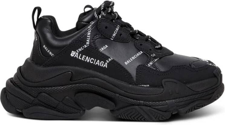 Balenciaga Chunky Triple S Dames Sneakers Zwart