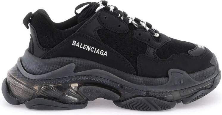 Balenciaga Clear Sole Sneakers Vrouwen Elevate Style Black Dames