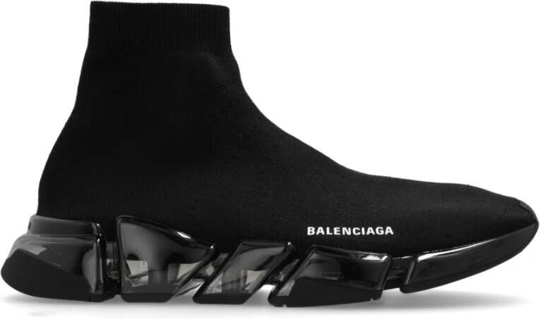Balenciaga Zwarte Speed 2.0 LT Clearsole Sneakers Black Heren