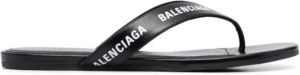 Balenciaga Flip Flops Zwart Dames