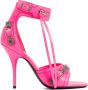 Balenciaga Fluo Pink Leren Sandalen Pink Dames - Thumbnail 1