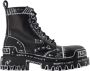 Balenciaga Strike L20 Ankle Boots Black White Leather Black Dames - Thumbnail 1