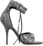 Balenciaga Gestudeerde Leren Sandalen met Enkelgesp - Thumbnail 1