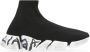 Balenciaga Speed ​​2.0 graffiti sok sneakers Zwart Dames - Thumbnail 1