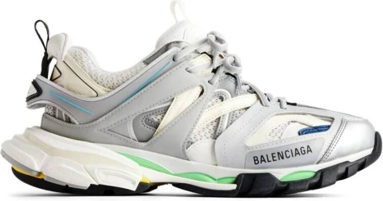 Balenciaga Grijs Blauwe Track Sneaker voor nen Multicolor