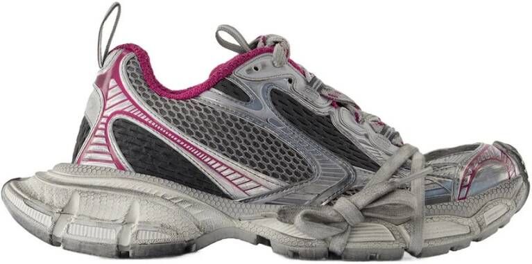 Balenciaga Grijze Synthetische Sneakers met Top Veters