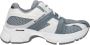 Balenciaga Grijze Witte Logo Sneakers Rubberen Zool - Thumbnail 1