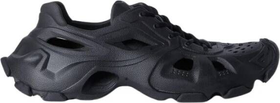 Balenciaga Zwarte Lace-up Cut-Out Sneakers Black Dames