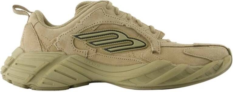Balenciaga Khaki Leren Sneakers Ronde Neus