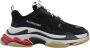 Balenciaga Klassieke Zwarte Rode Triple S Sneakers - Thumbnail 1