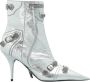Balenciaga Gestikte puntige enkellaarsjes met hak Grijs Dames - Thumbnail 1