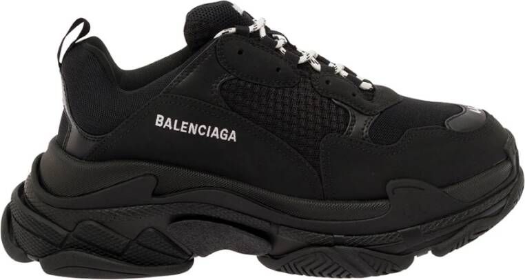 Balenciaga Lage Top Zwarte Sneakers Trekking Veters Black Heren