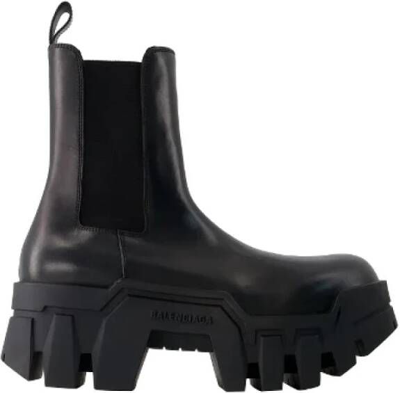 Balenciaga Leather boots Black Dames