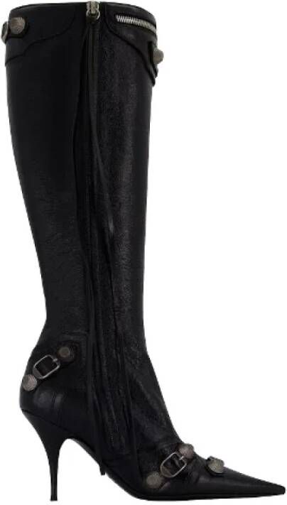 Balenciaga Noir Black Aged Nikel Lambskin Laarzen Black Dames