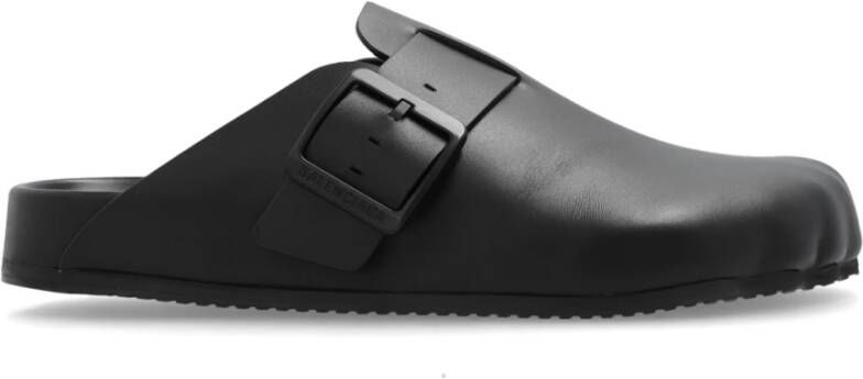 Balenciaga Leren slippers Black Dames