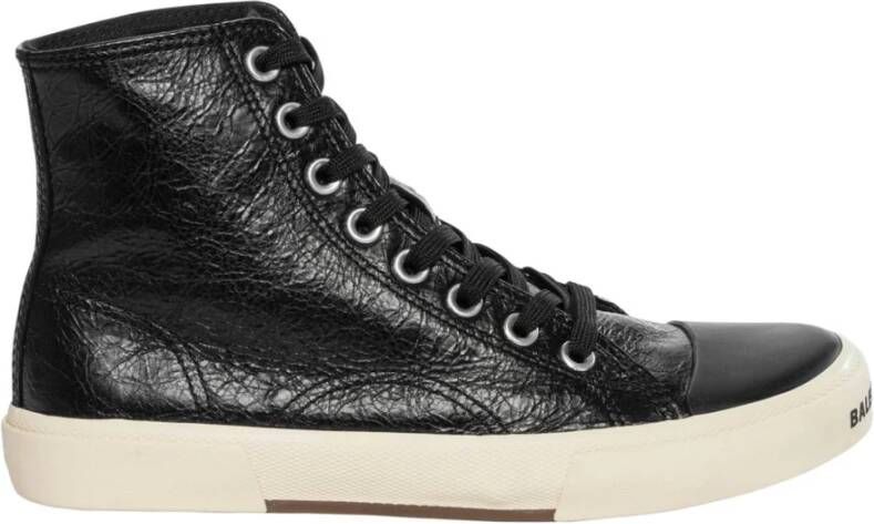 Balenciaga Leren Veterschoenen Black Dames