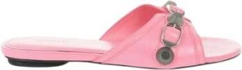 Balenciaga Metalen Detail Leren Slippers