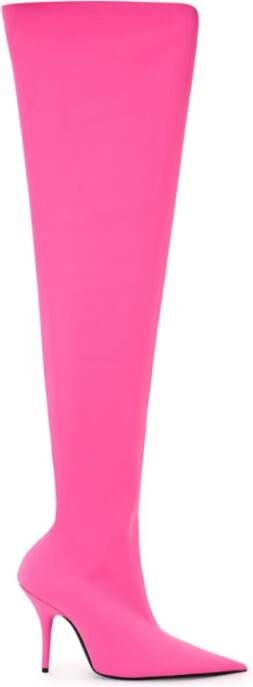 Balenciaga Neonroze Over-de-Knie Laars Pink Dames