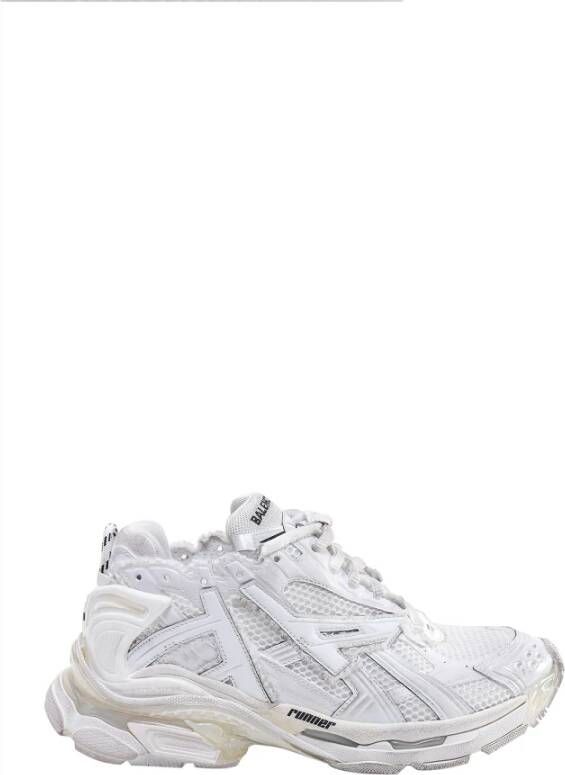 Balenciaga Nylon Mesh Sneakers White Heren