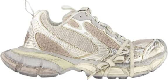 Balenciaga Off-White Mesh Sneakers met reflecterend detail