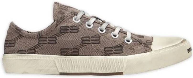 Balenciaga Paris Low Top Sneaker BB Monogram Bruin Dames