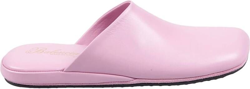 Balenciaga Platte Leren Sneakers Roze Dames