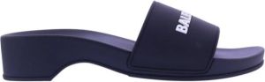 Balenciaga Pool Clog Bal Slide Bicol Zwart Dames