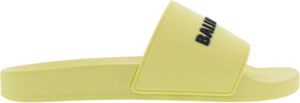 Balenciaga Pool Slide Rubber Bal Geel Heren