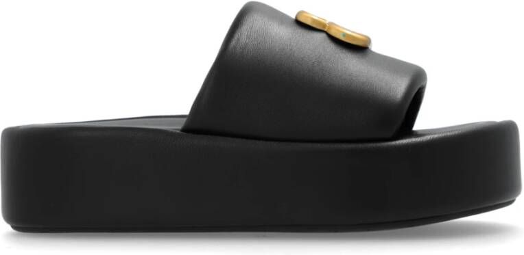 Balenciaga Rise Slides Black Dames