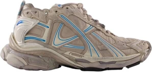 Balenciaga Ronde Neus Sneakers in Bruin Blauw Multicolor