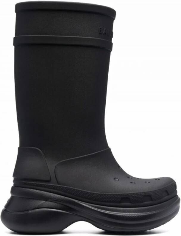 Balenciaga Rubberen Croc Laarzen Black Dames