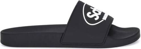 Balenciaga Rubberen slippers met iconisch logo