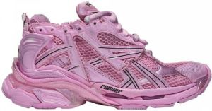Balenciaga Runner Sneakers in Pink Leather Roze Dames
