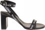Balenciaga Heeled Sandals With Logo Zwart Dames - Thumbnail 1