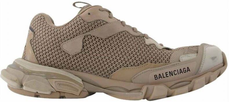 Balenciaga Track.3 Sneaker Edgy Stijl Mesh en Nylon Unieke Look Beige