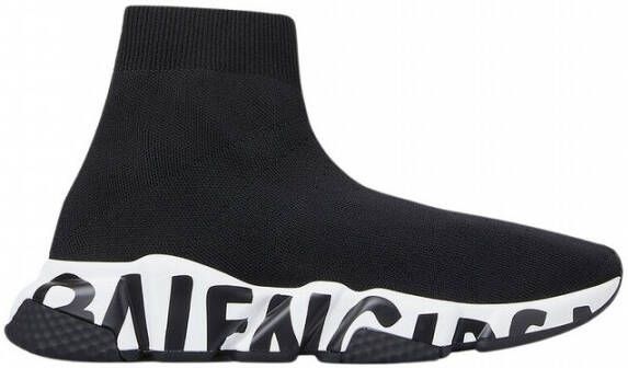 Balenciaga Speed Graffiti Sneakers Zwart Dames