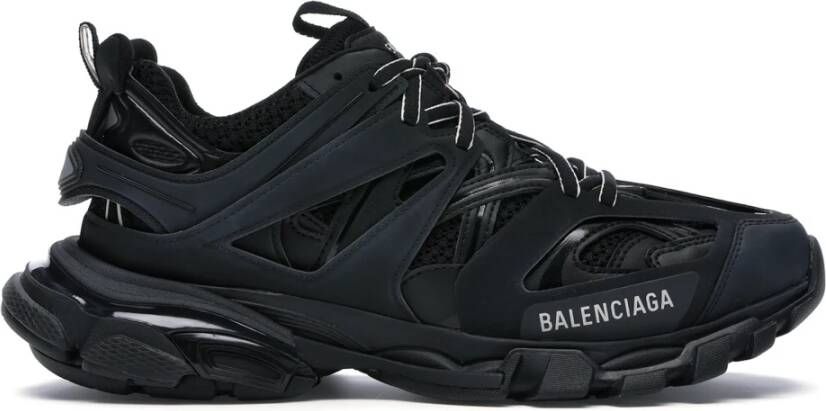 Balenciaga Track Sneakers Nylon en Mesh Leer-Vrij Black Dames