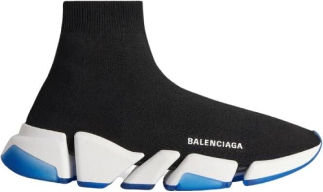 Balenciaga Speed 2.0 Clear Sole Sneaker Black Heren