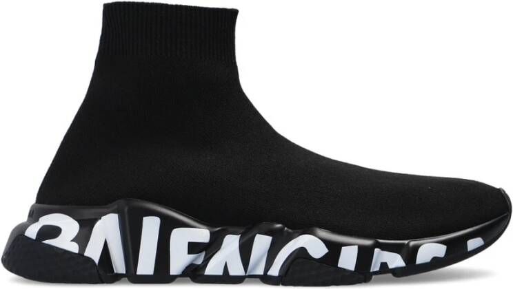 Balenciaga Speed Sneaker Graffiti Zwart Dames