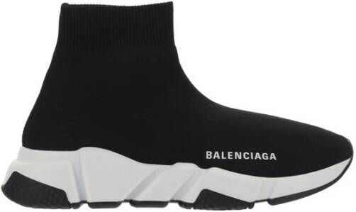 Balenciaga Zwart Witte Speed.2 Sok-Style Sneakers Black