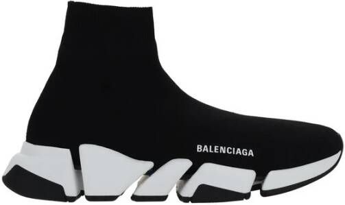 Balenciaga Zwarte Witte Speed 2.0 Sneaker voor Heren Black Heren