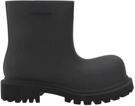 Balenciaga Korte Rubberen Regenlaarzen Black Dames