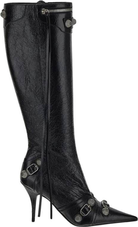 Balenciaga Noir Black Aged Nikel Lambskin Laarzen Black Dames