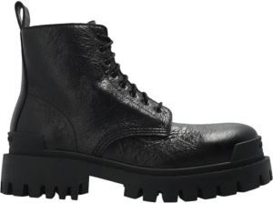 Balenciaga Strike leather shoes Zwart Heren