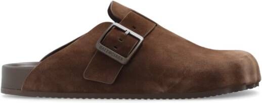 Balenciaga Sunday suède slides Brown Heren