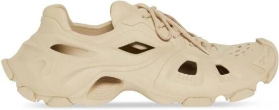 Balenciaga Taupe Cut-Out Sneakers Beige Dames