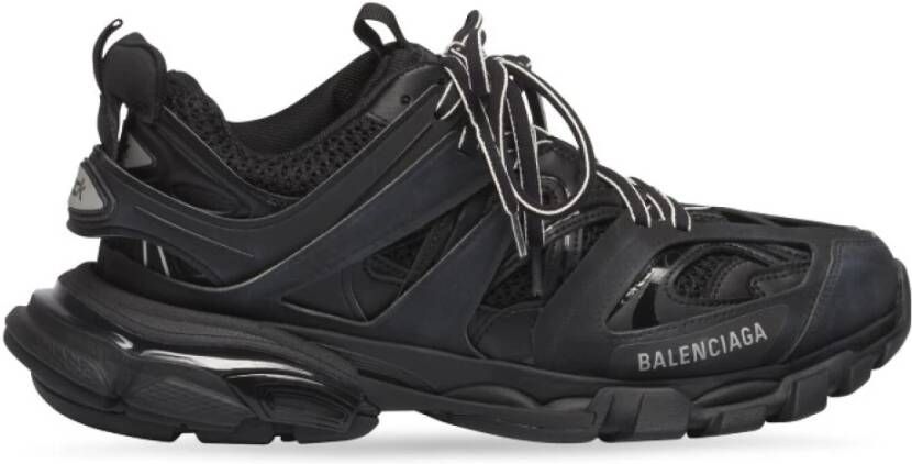 Balenciaga Track Sneakers Nylon en Mesh Leer-Vrij Black Dames