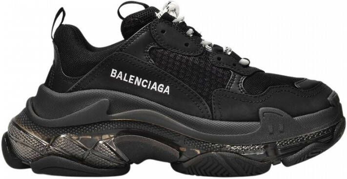 Balenciaga Triple S Clear Sole Sportschoenen Zwart Dames