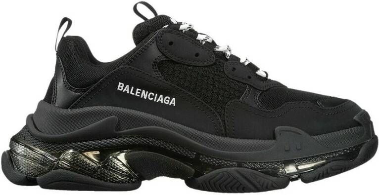 Balenciaga Triple S Clear Sole Sportschoenen Zwart Dames