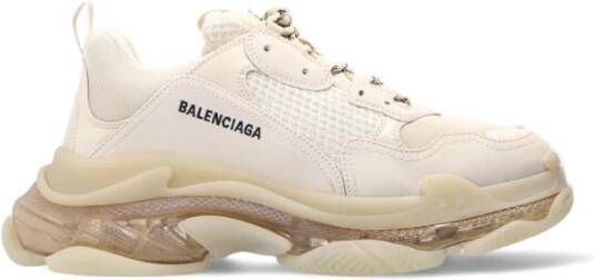 Balenciaga Triple s heldere enige sneakers Beige Heren